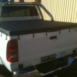 White Pick Up Truck — Custom-Made Tarps in Dubbo, NSW